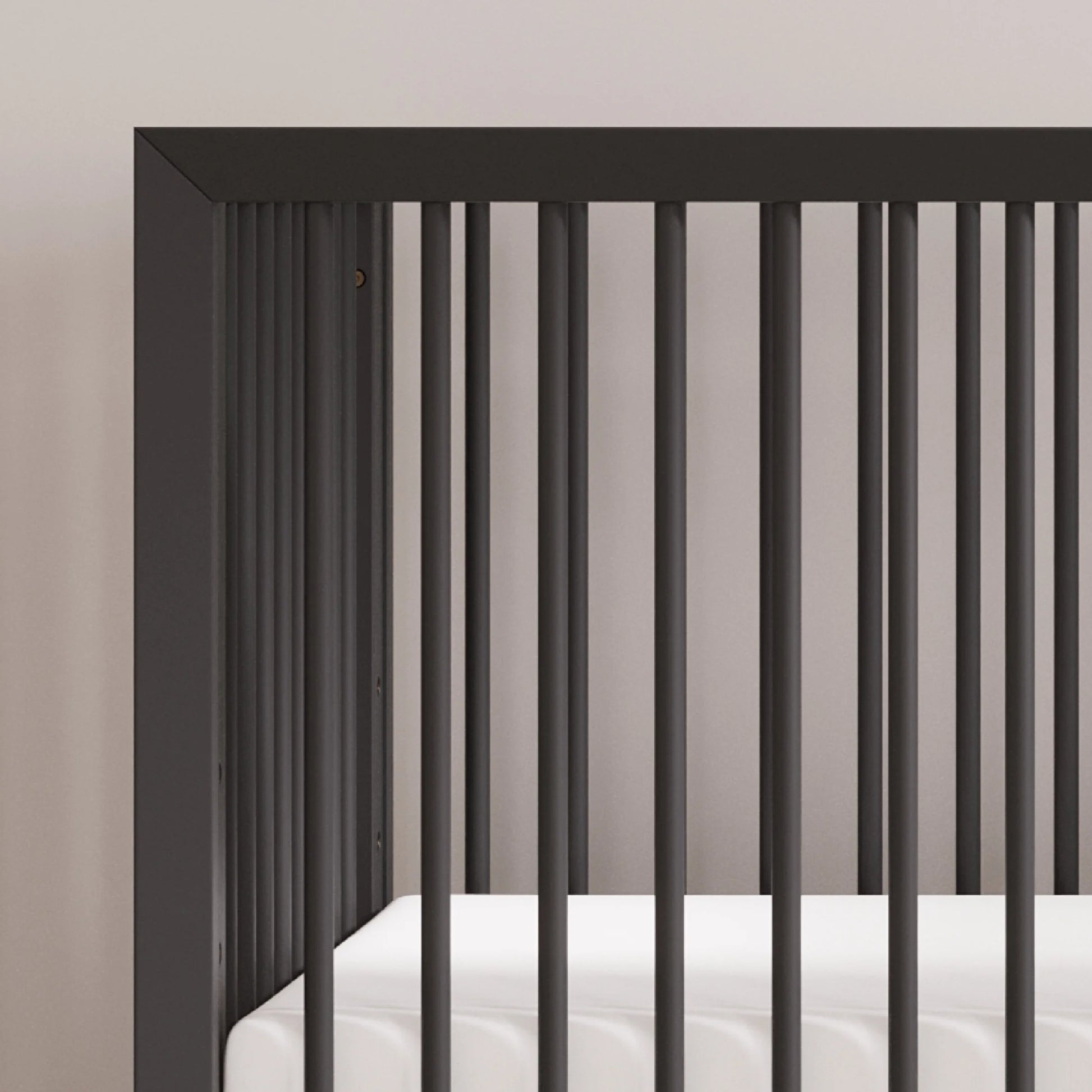 Cranbrook Crib and Dresser Nursery Set, 4-In-1 Convertible Crib with 6-Drawer Dresser, Ebony, 2-Piece