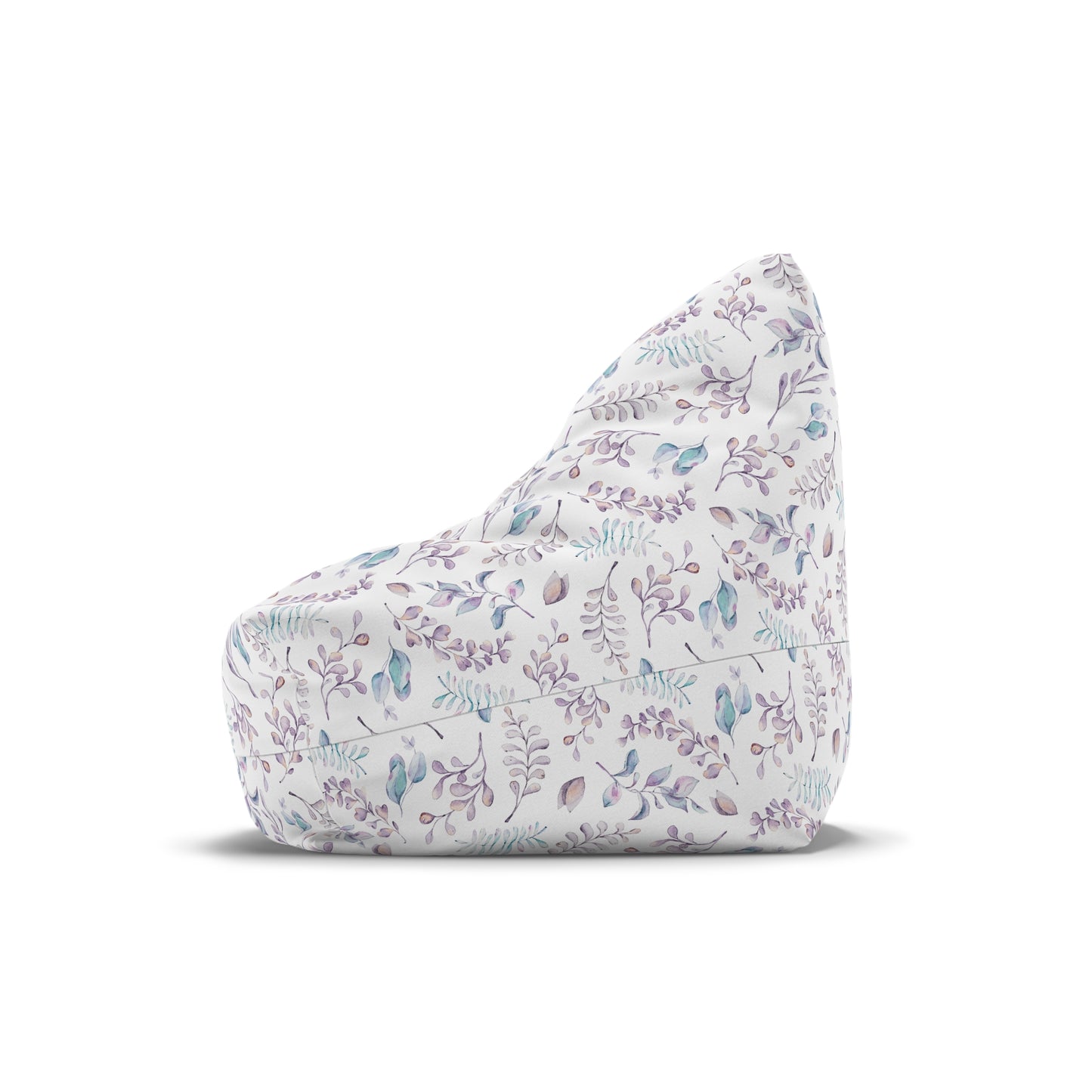 Elegant Lavender Floral Bean Bag Chair Cover