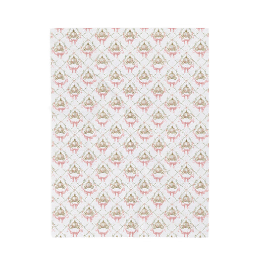 Velveteen Plush Blanket- Elegant Princess Carriages