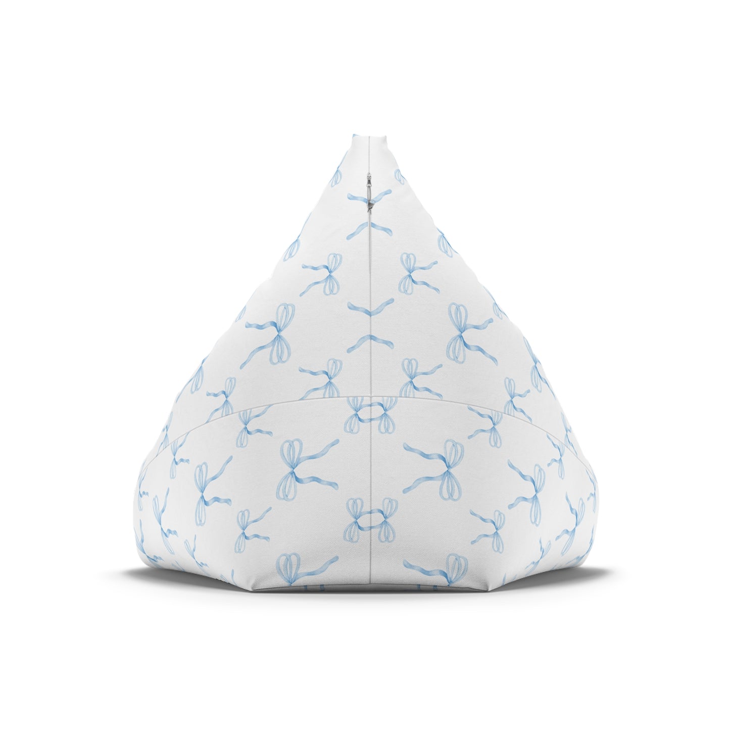 Kids Bean Bag Chair Cover- Watercolor Blue Bows