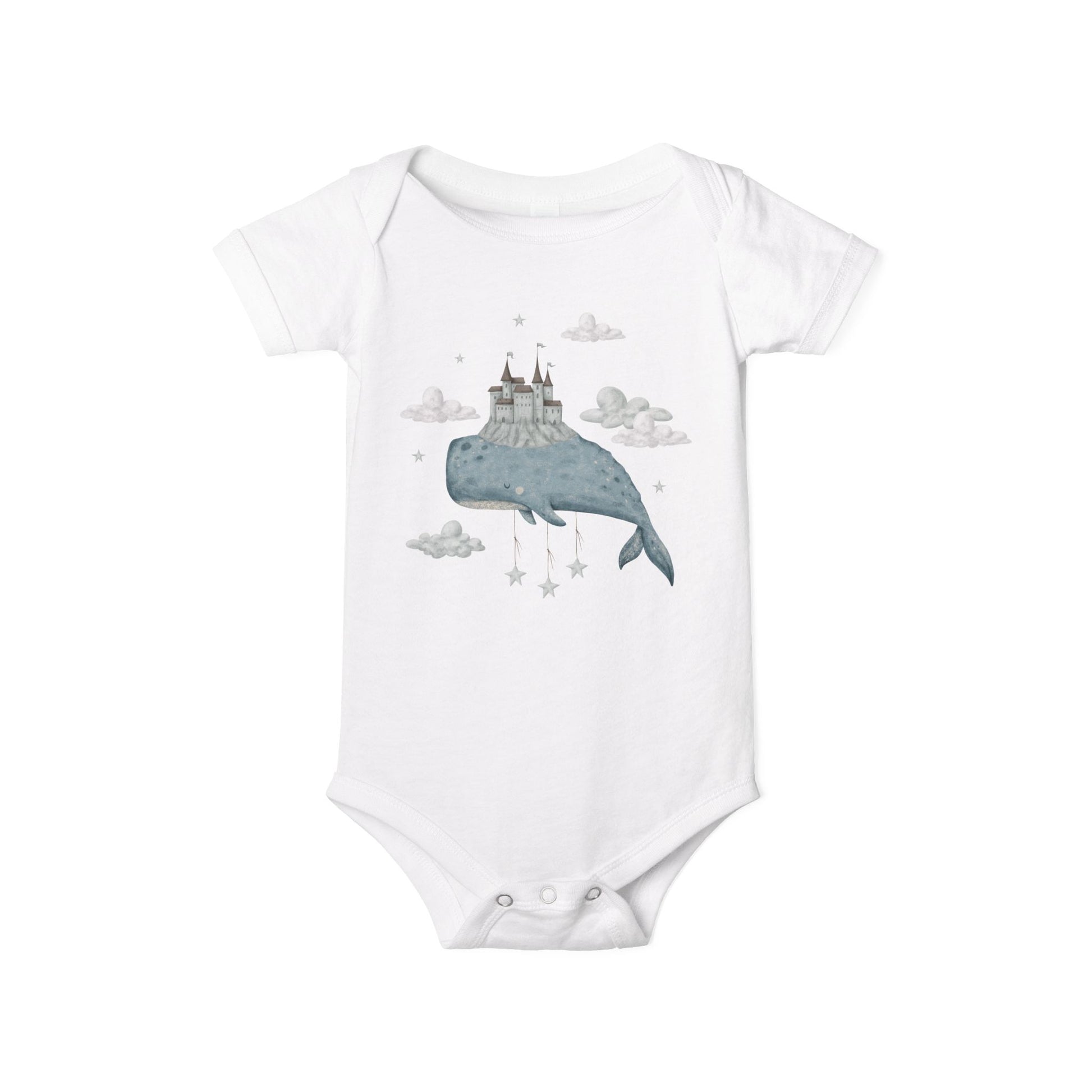 Infant Jersey Cotton Onesie Whale Sandcastle - All The Things Baby