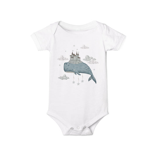Infant Jersey Cotton Onesie Whale Sandcastle - All The Things Baby