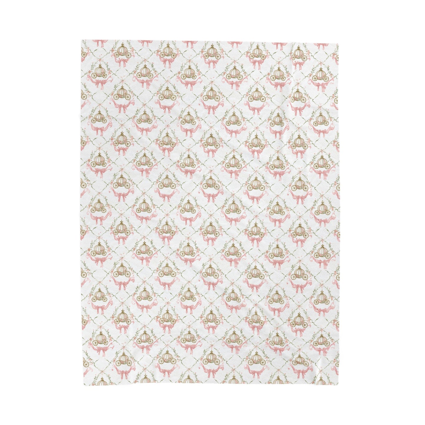 Velveteen Plush Blanket- Elegant Princess Carriages
