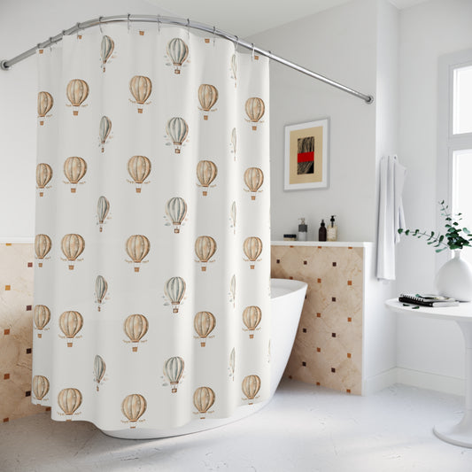 Shower Curtains Neutral Hot Air Balloons