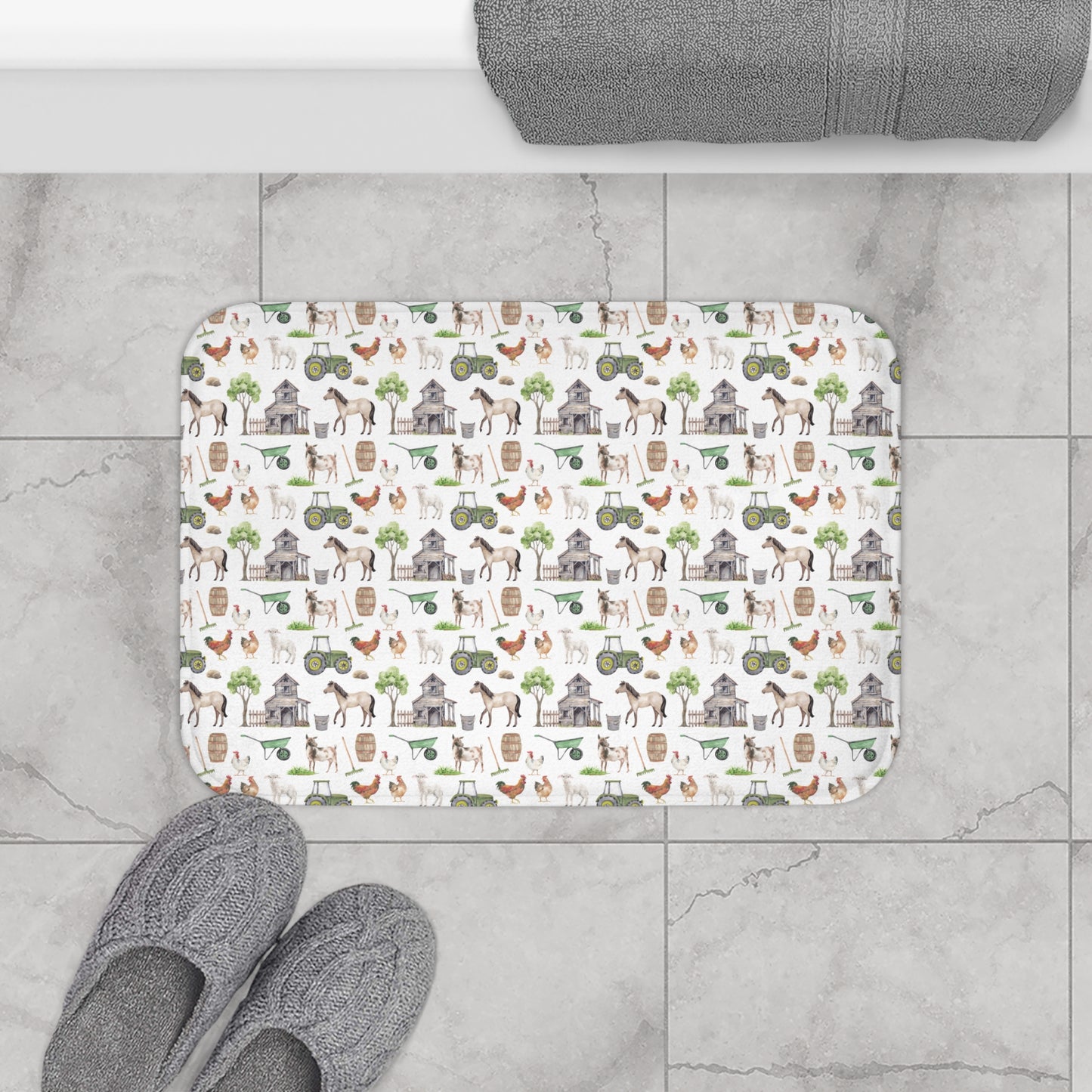 Children's Bath Mat - Farm Life