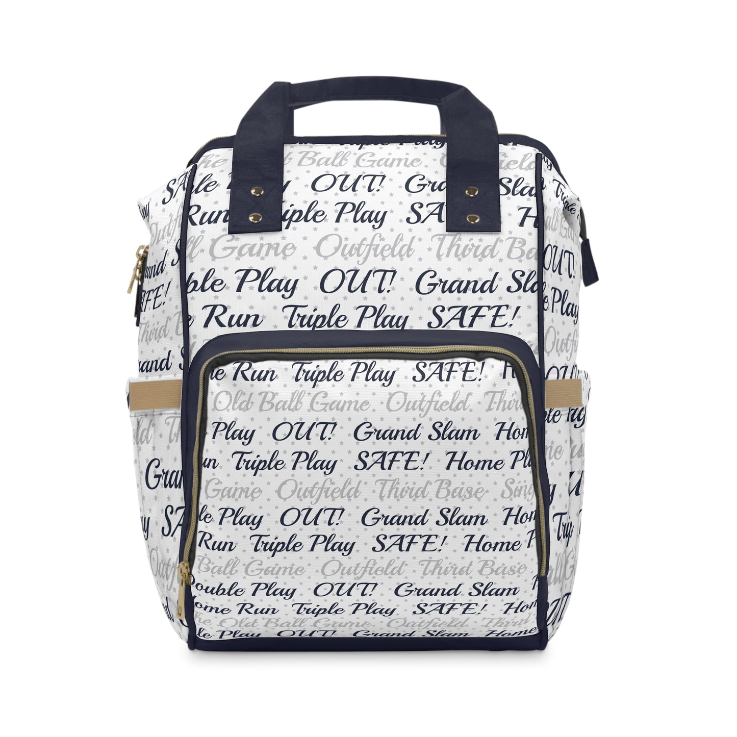 Multifunctional Diaper Backpack- Baseball Phrases - All The Things Baby
