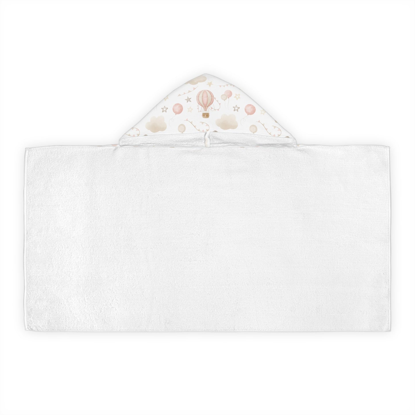 Child's Hooded Towel- Pink Air Balloons