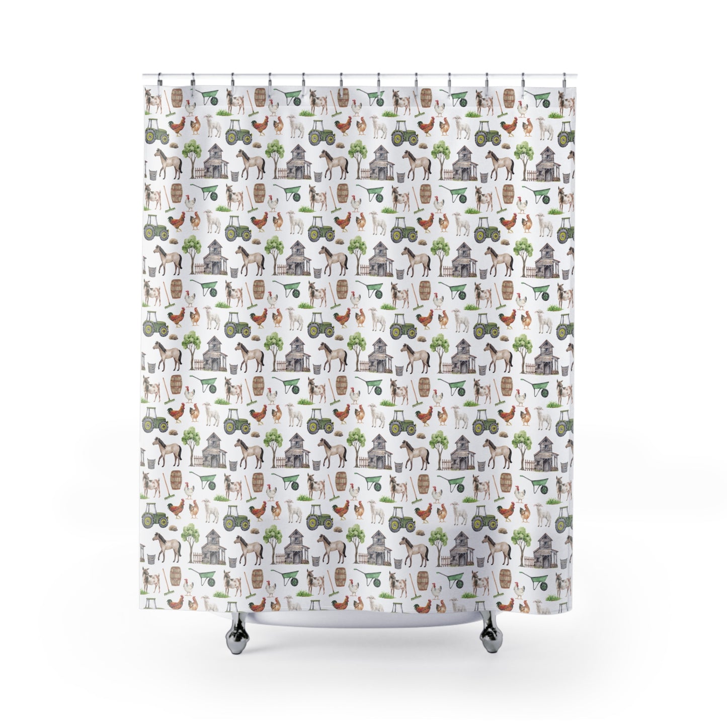 Children's Shower Curtain - Farm Life Design