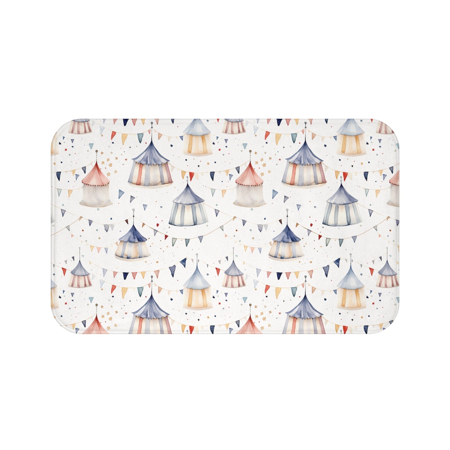 Watercolor Circus Tent Bath Mat - All The Things Baby