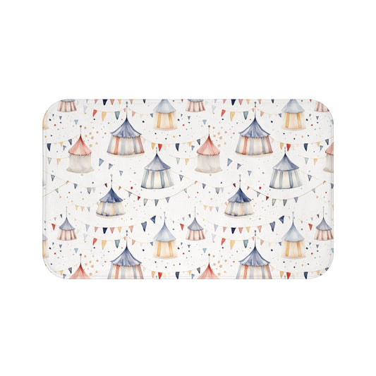 Watercolor Circus Tent Bath Mat - All The Things Baby