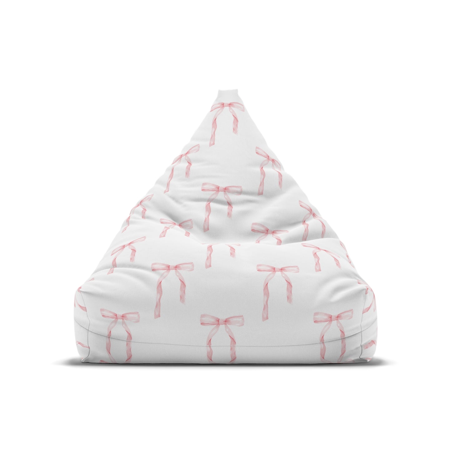 Watercolor Coquette Pink Bows Bean Bag Chair Cover