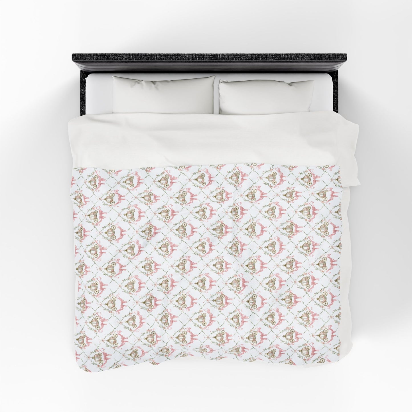 Velveteen Plush Blanket- Elegant Princess Carriages
