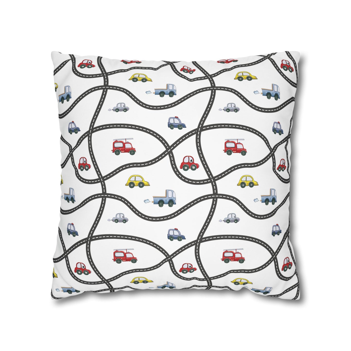 Throw Pillowcase Boy's Cute Cars