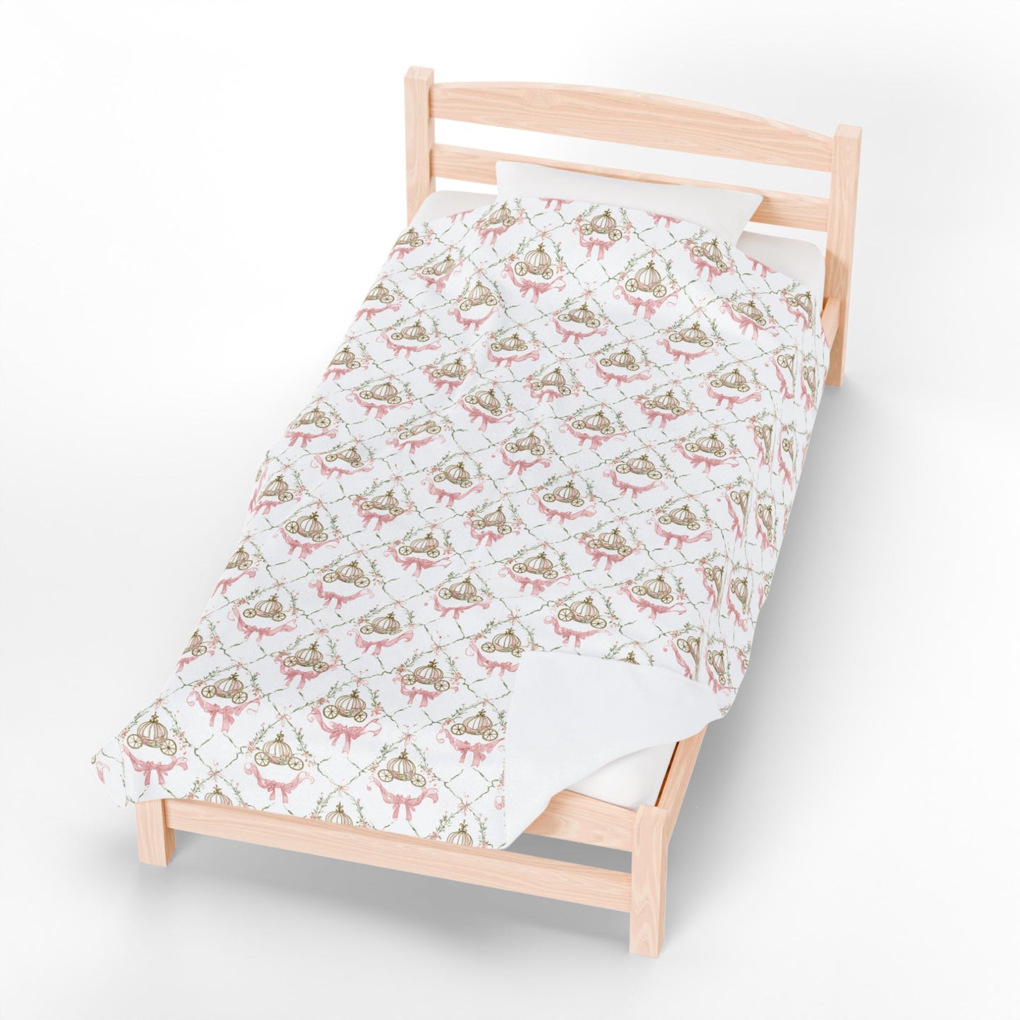 Velveteen Plush Blanket- Elegant Princess Carriages
