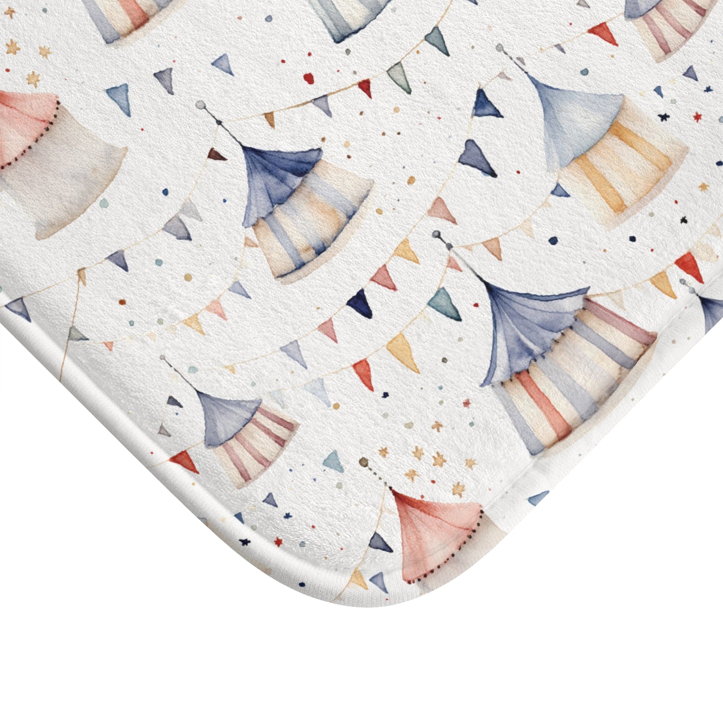 Watercolor Circus Tent Bath Mat - All The Things Baby