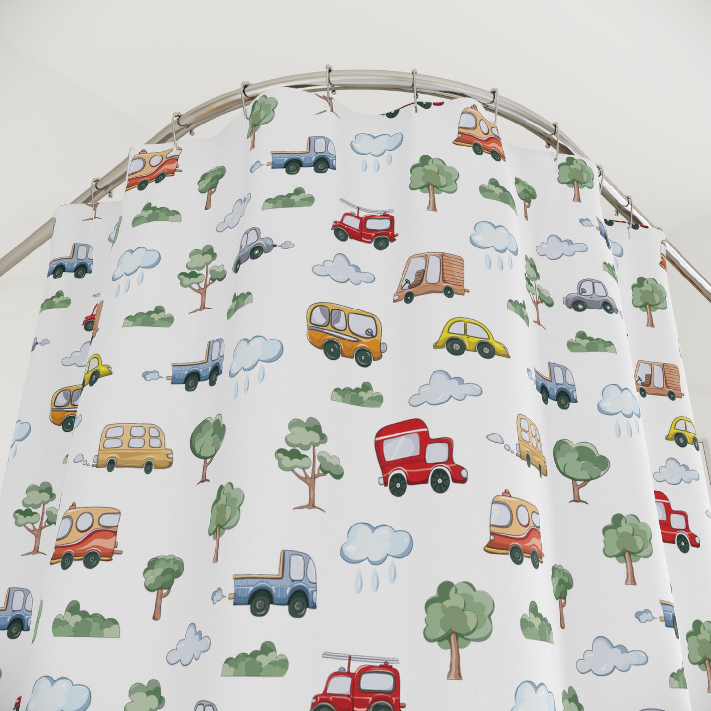 Cute Cars Shower Curtain