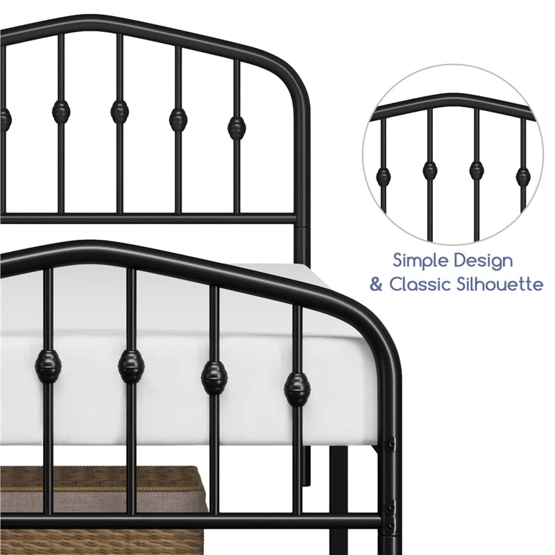 Valor Bed Frames Metal Platform Bed with Headboard