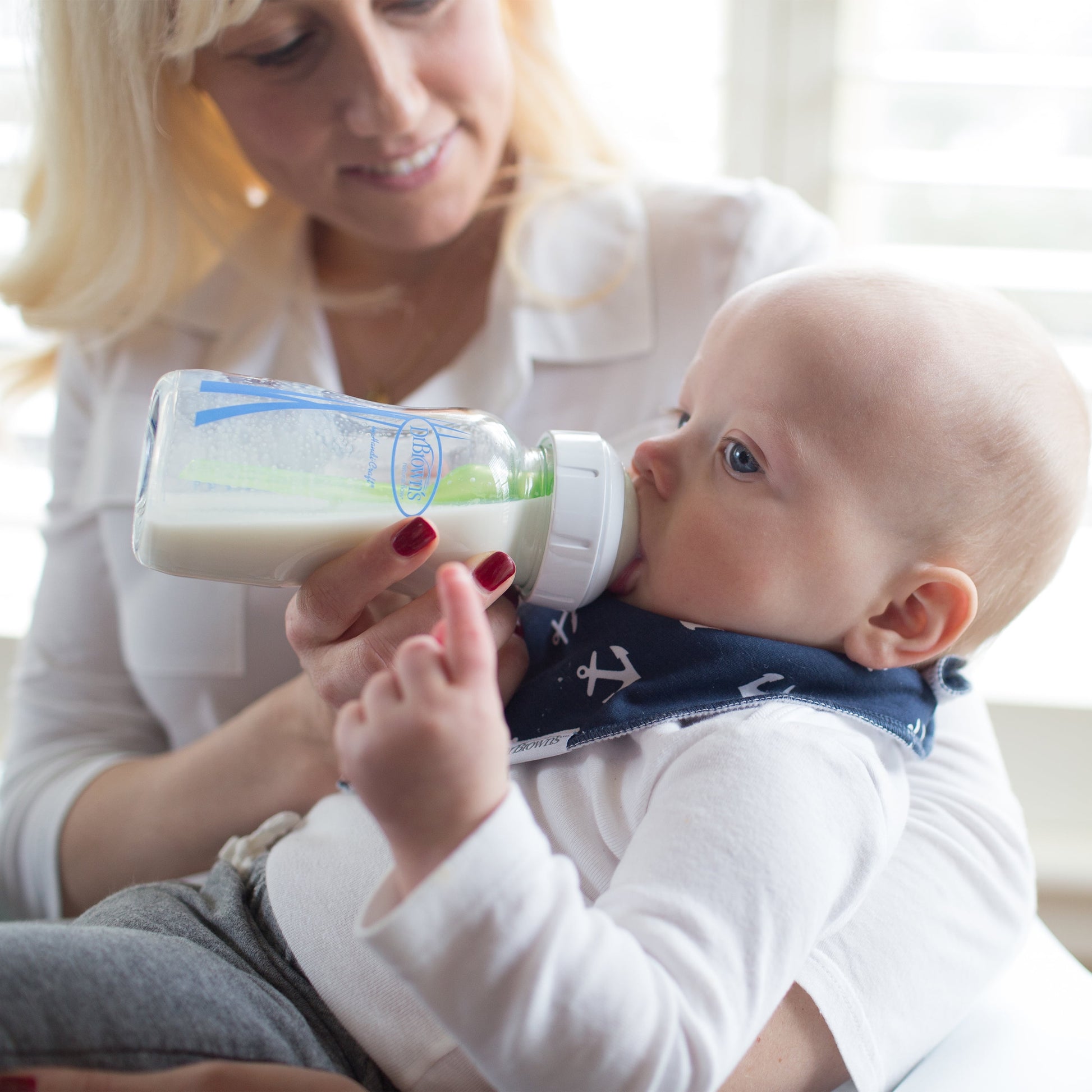 Anti-Colic Options+ Wide-Neck Glass Baby Bottle & Happypaci Starter Set, BPA Free, 0M+