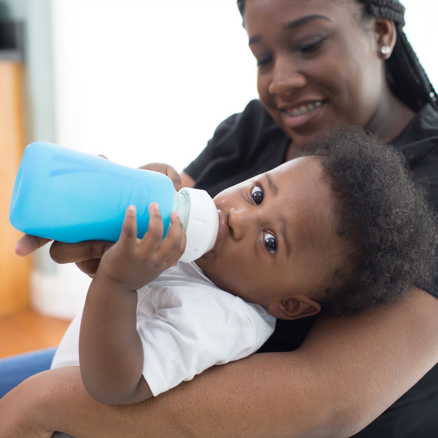 Anti-Colic Options+ Wide-Neck Glass Baby Bottle & Happypaci Starter Set, BPA Free, 0M+