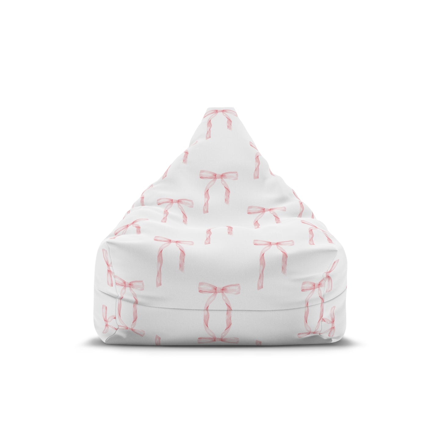 Watercolor Coquette Pink Bows Bean Bag Chair Cover