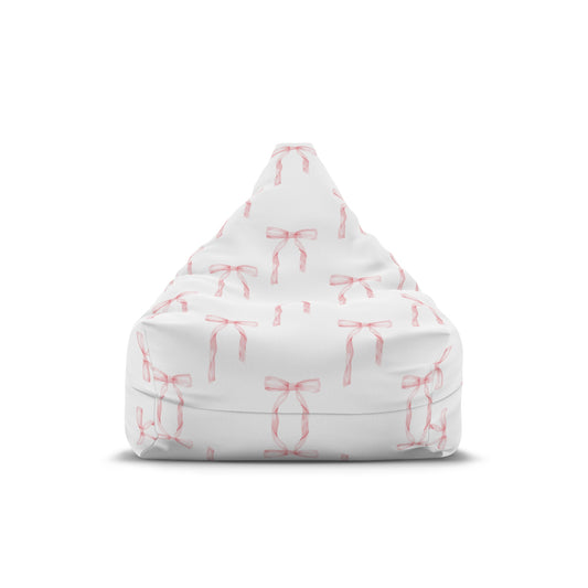 Watercolor Coquette Pink Bows Bean Bag Chair Cover
