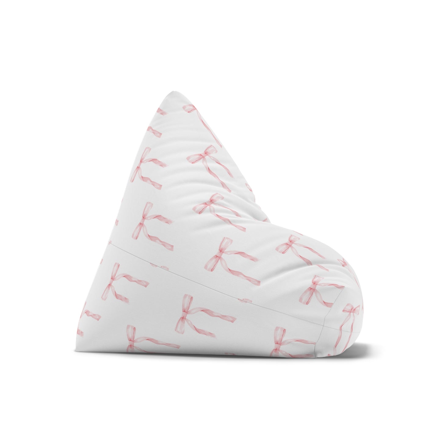 Watercolor Coquette Pink Bows Bean Bag Chair Cover