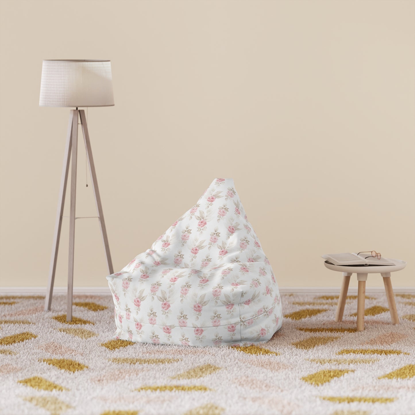 Kids Bean Bag Cover - Watercolor Floral