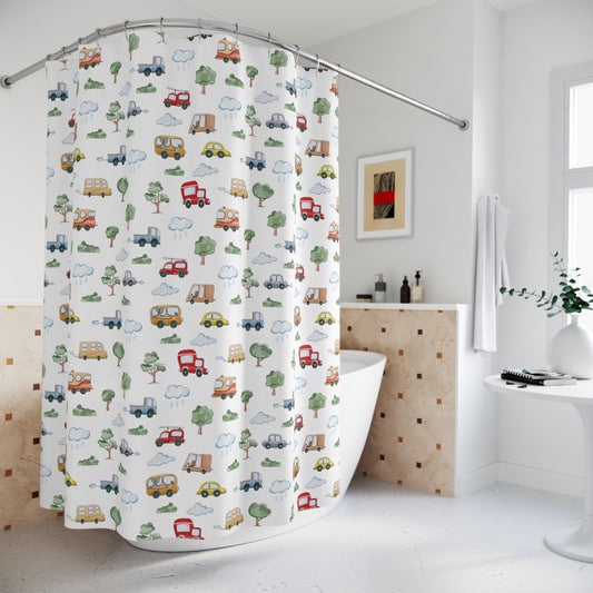 Cute Cars Shower Curtain