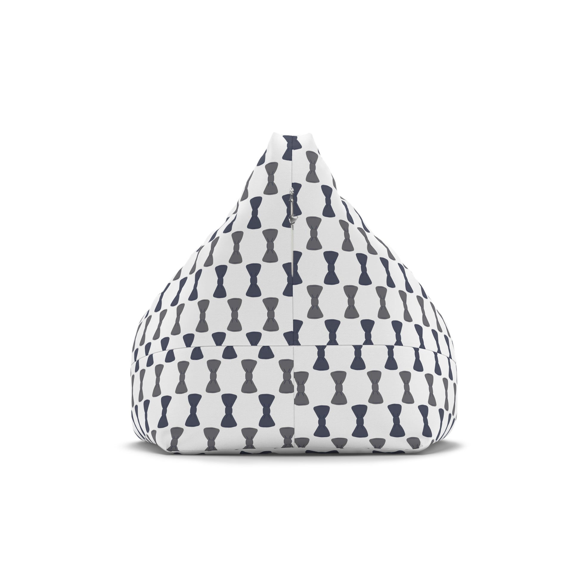 Bean bag chair with a geometric pattern on a white background