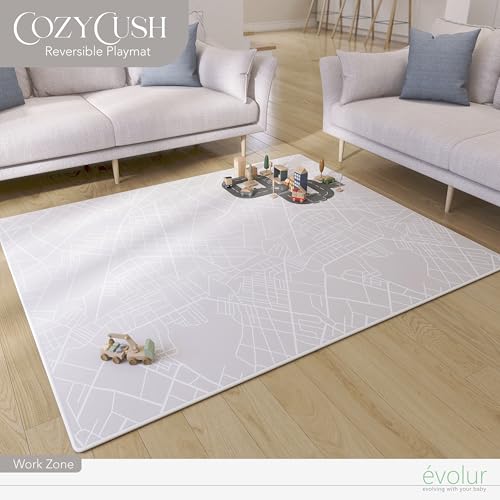 Evolur CozyCush Reversible Non-Toxic Baby Kids Playmat