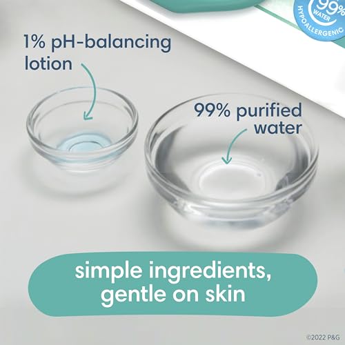 Pampers Baby Wipes Aqua Pure, 99% water-based wipes