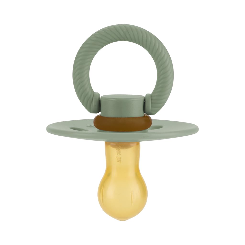 Itzy Ritzy Natural Rubber Pacifiers, Set of 2 – Natural Rubber Newborn Pacifiers with Cherry-Shaped Nipple & Large Air Holes for Added Safety; Set of 2 i