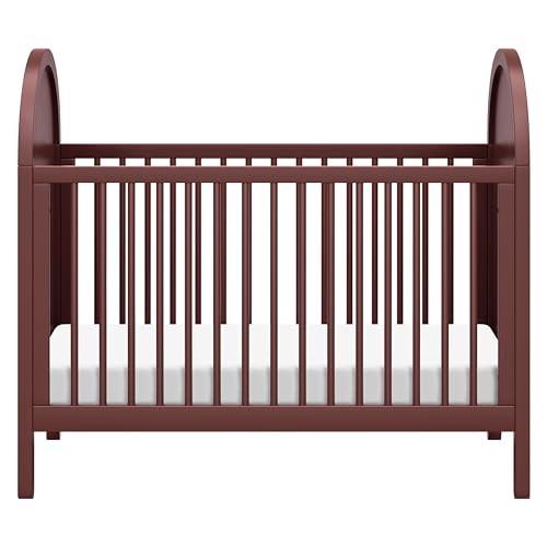 babyletto Bondi Cane 3-in-1 Convertible Baby Crib - GREENGUARD Gold Certified Convertible Crib to Toddler Bed & Daybed - Wooden Baby Bed with 4 Adjustable Mattress Heights - Easy to Assemble - Honey