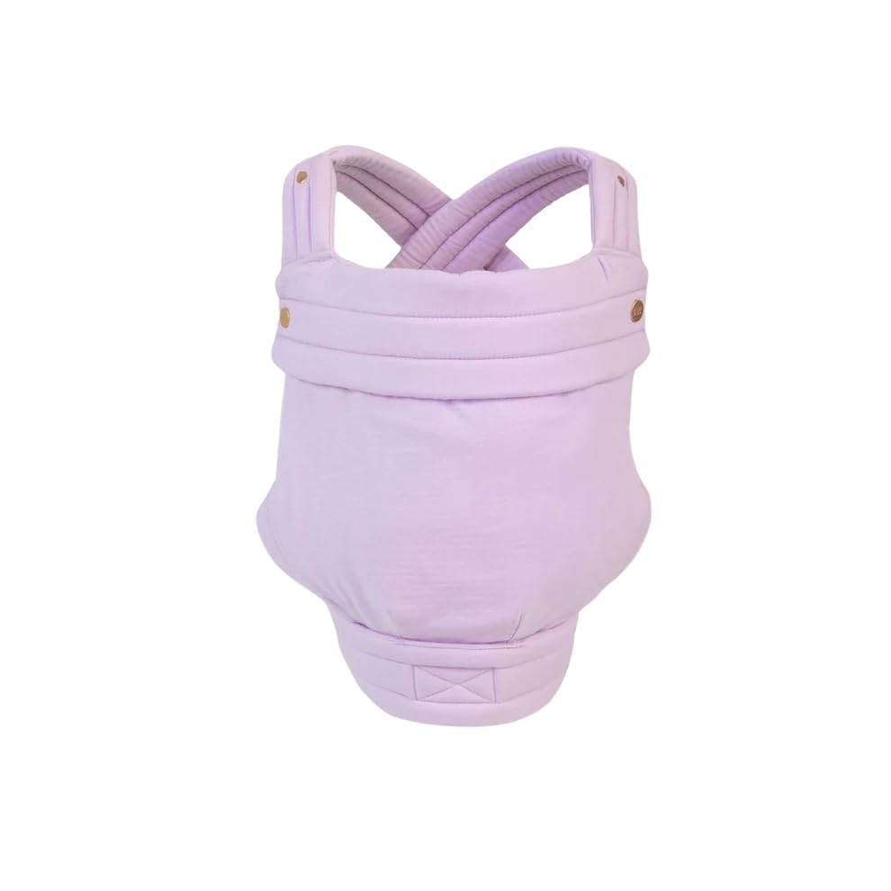 Mabē Monarch Ergonomic Baby Carrier – Premium Cotton Soft Structured Newborn to Toddler Carrier with Hip-Healthy Design, 3 Carry Positions (7-35lbs), Lightweight & Breathable, (Ivory)