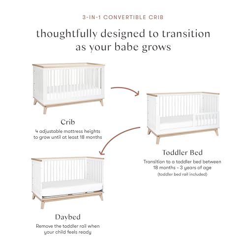 Babyletto Hudson 3-in-1 Convertible Baby Crib - GREENGUARD Gold Certified