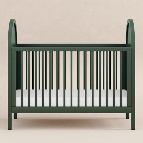 babyletto Bondi Cane 3-in-1 Convertible Baby Crib - GREENGUARD Gold Certified Convertible Crib to Toddler Bed & Daybed - Wooden Baby Bed with 4 Adjustable Mattress Heights - Easy to Assemble - Honey