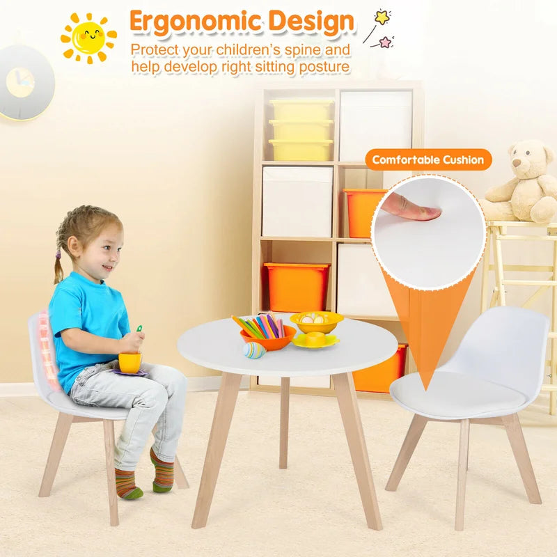 Brockman Kids 3 Piece Play or Activity Table and Chair Set