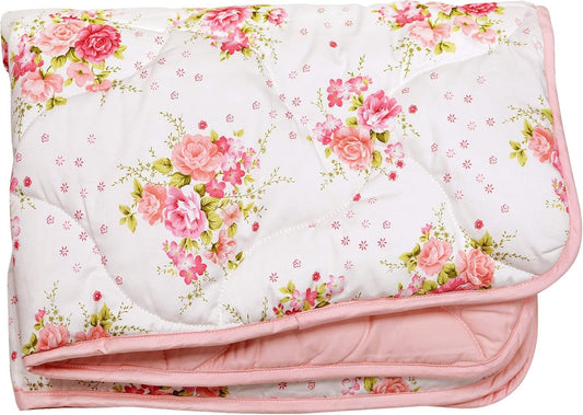 Floral Crib Bedding Set - Luxury Watercolor Blossom Flowers Blush Pink Peach