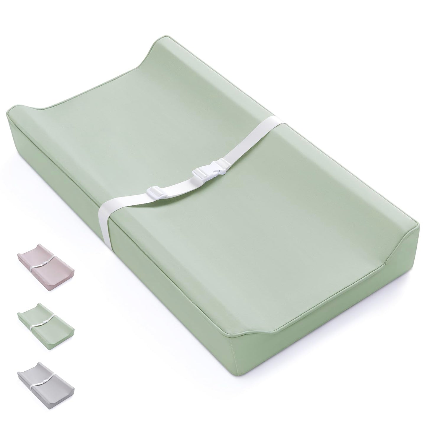 Blissful Diary Vegan Leather Baby Changing Pad with Waterproof & Wipe-Clean PU Cover