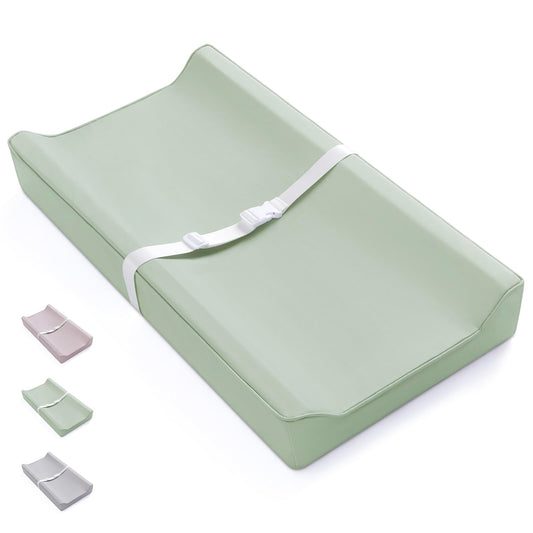 Blissful Diary Vegan Leather Baby Changing Pad with Waterproof & Wipe-Clean PU Cover
