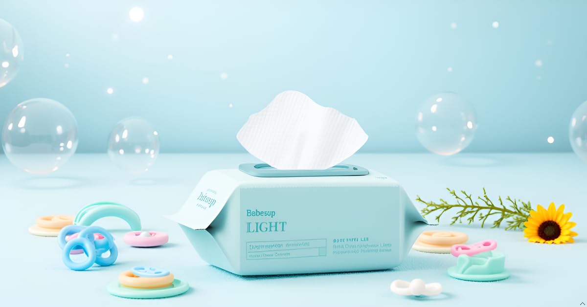 BEBESUP- Korea’s #1 Signature Baby Wipes - Hypoallergenic Water-based Unscented Alcohol-Free Ultra-Thick Super Seed Extracts Organic Plant-Based for sensitive skin Flip-Top 560 Count (8 Packs)