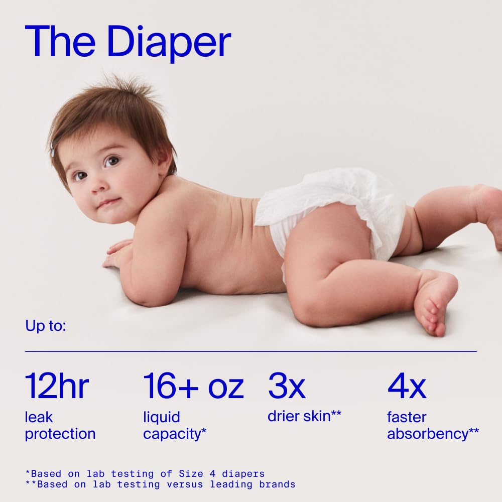 Coterie Baby Wipes + Diapers Kit Hypoallergenic for Sensitive Skin