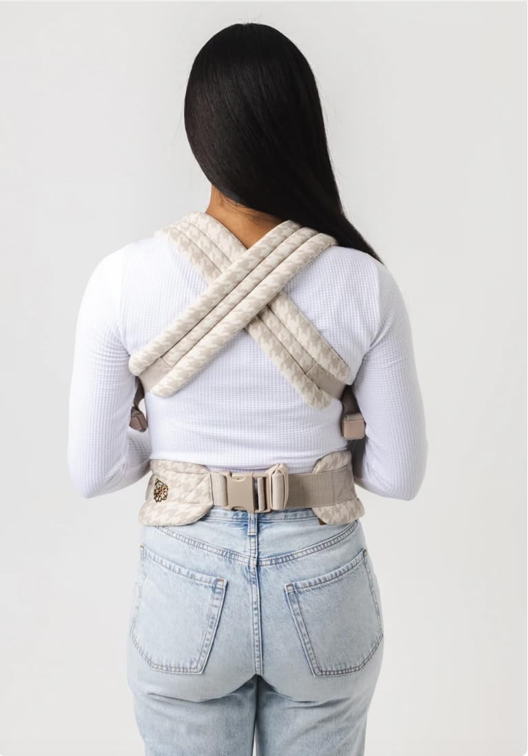 Mabē Monarch Ergonomic Baby Carrier – Premium Cotton Soft Structured Newborn to Toddler Carrier with Hip-Healthy Design, 3 Carry Positions (7-35lbs), Lightweight & Breathable, (Ivory)