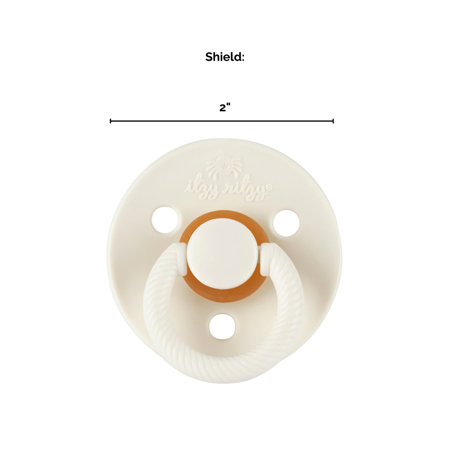 Itzy Ritzy Natural Rubber Pacifiers, Set of 2 – Natural Rubber Newborn Pacifiers with Cherry-Shaped Nipple & Large Air Holes for Added Safety; Set of 2 i
