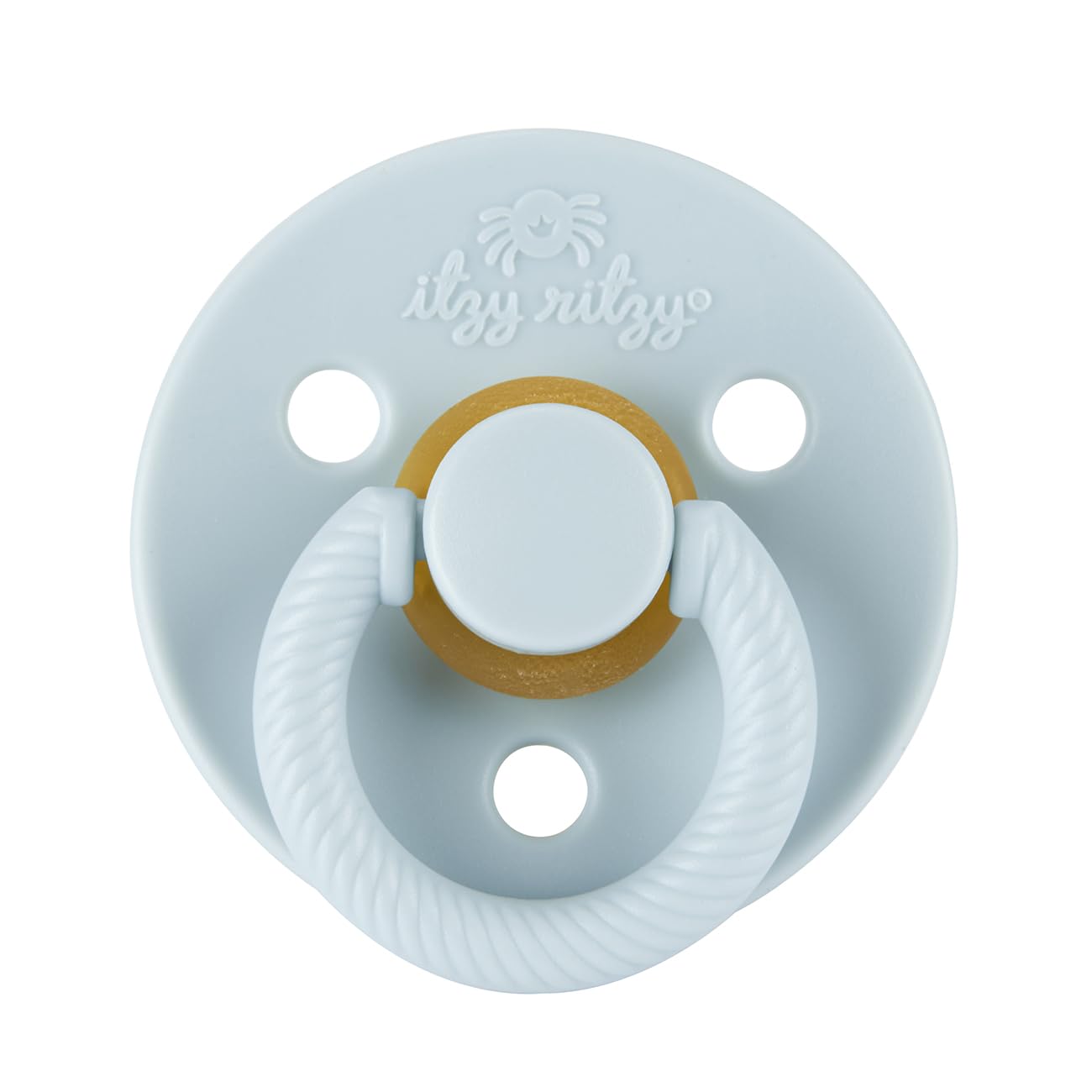 Itzy Ritzy Natural Rubber Pacifiers, Set of 2 – Natural Rubber Newborn Pacifiers with Cherry-Shaped Nipple & Large Air Holes for Added Safety; Set of 2 i