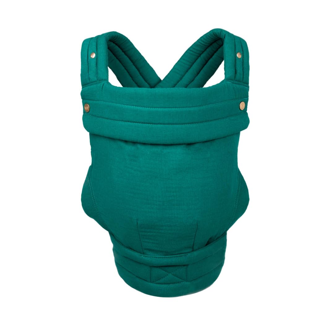 Mabē Monarch Ergonomic Baby Carrier – Premium Cotton Soft Structured Newborn to Toddler Carrier with Hip-Healthy Design, 3 Carry Positions (7-35lbs), Lightweight & Breathable, (Ivory)