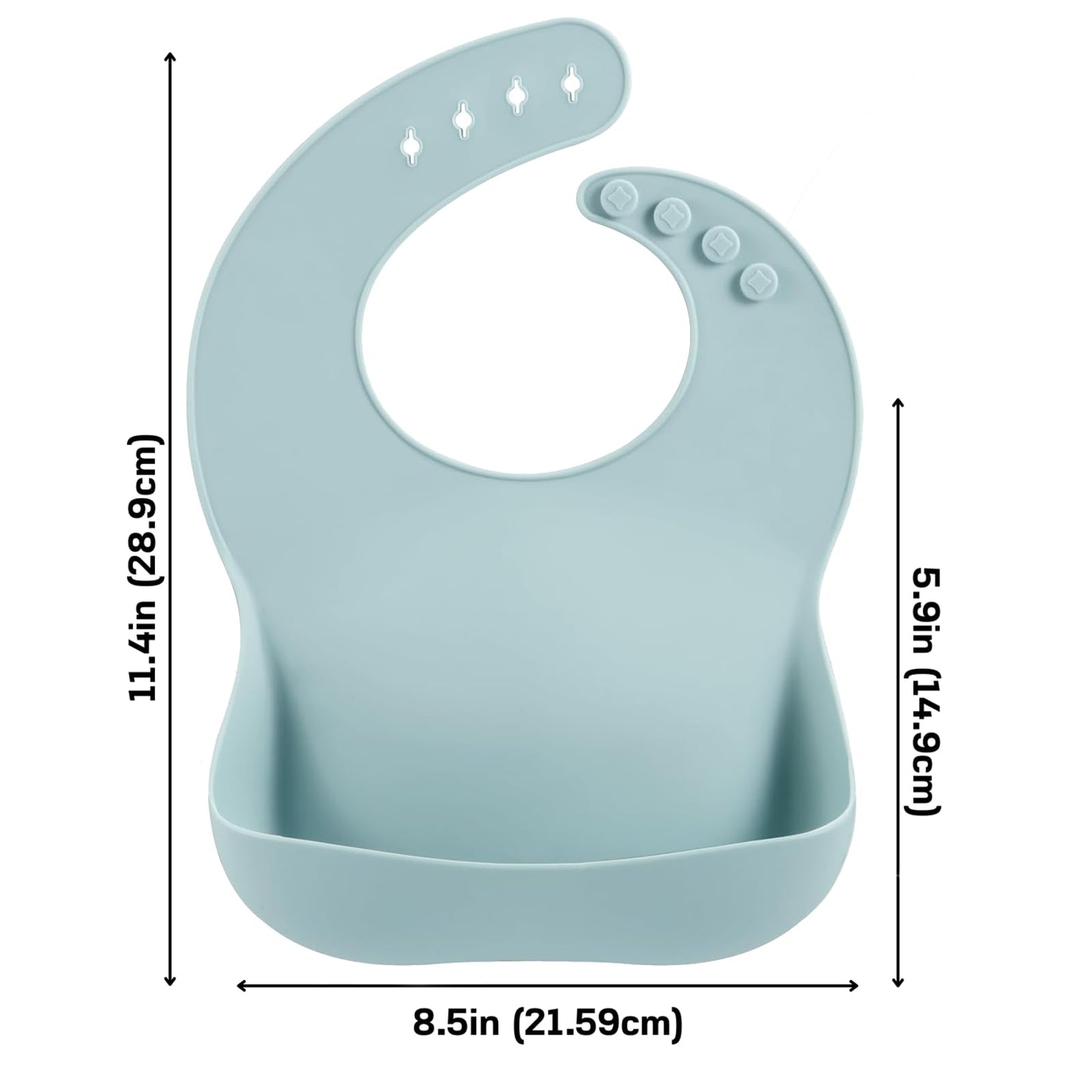 PandaEar Silicone Baby Bibs Set of 3 for Toddlers, BPA Free Waterproof Adjustable Feeding Bib with Large Pocket Food Catcher