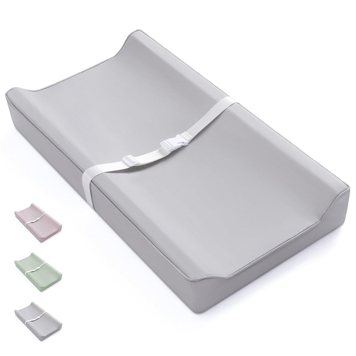 Blissful Diary Vegan Leather Baby Changing Pad with Waterproof & Wipe-Clean PU Cover