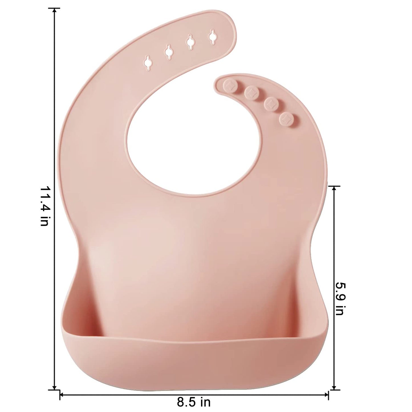 PandaEar Silicone Baby Bibs Set of 3 for Toddlers, BPA Free Waterproof Adjustable Feeding Bib with Large Pocket Food Catcher