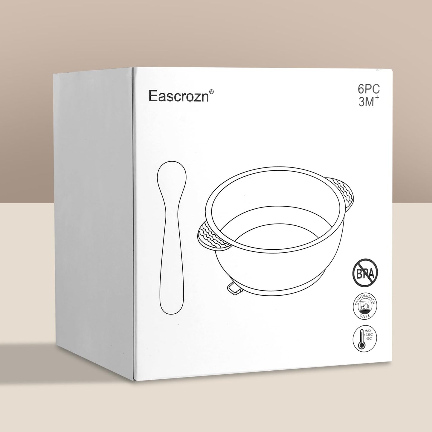 Silicone Baby Feeding Set, 3 Pack Baby Bowls with Suction and 3 Pack Baby Spoons